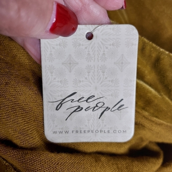 Free People Velvet NWT Olive skirt size 12 - Picture 7 of 11